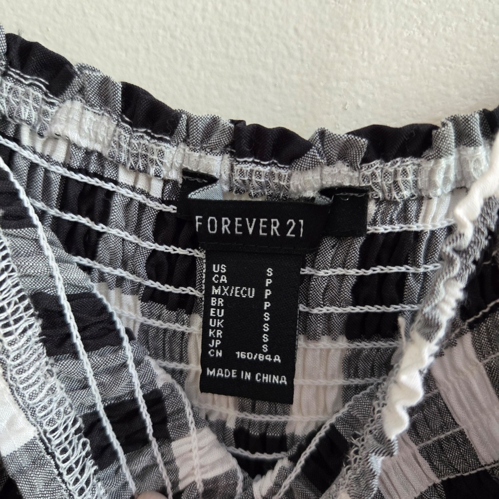 Gingham Ruffle Mini Dress - Picture 8 of 10